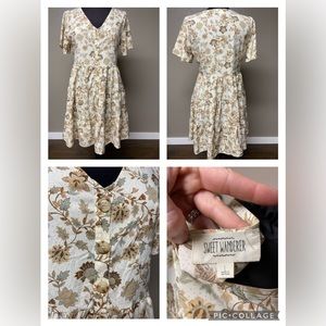 Button Down Floral Mini Dress